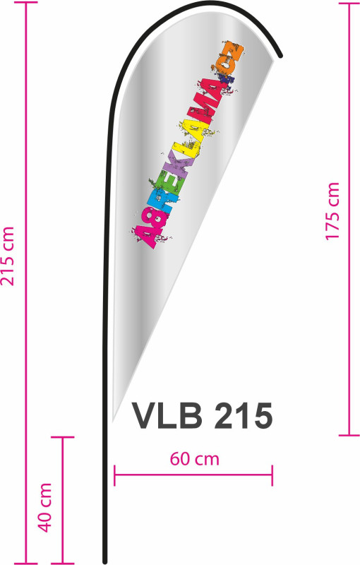 Beach Vlajka VLB STANDARD 215cm