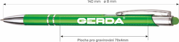 Kovová propiska se stylusem Bello 2