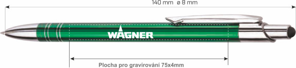 Kovová propiska se stylusem Bond 3