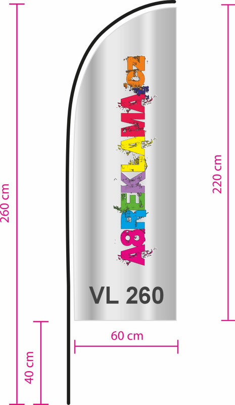 Beach Vlajka VL STANDARD 260cm